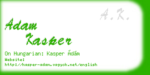 adam kasper business card